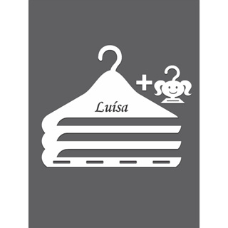 Cabides Porta Laço com nome Mdf Branco, Meus Lacinhos , mais um mini cabide menininha em Oferta na Shopee
