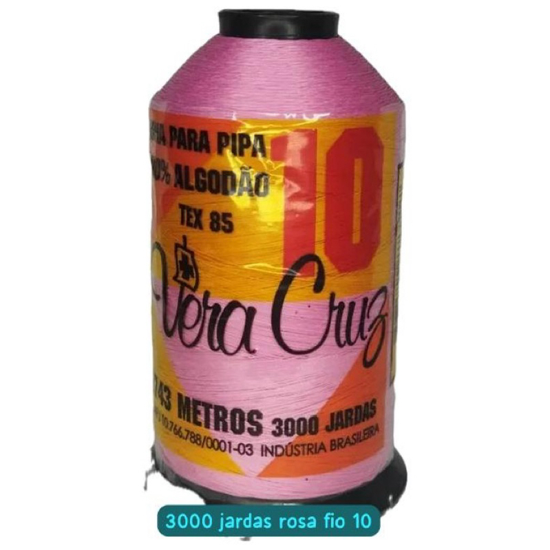 Linha Vera Cruz fio 10 3000 jardas rosa. lote exclusivo em Oferta na Shopee
