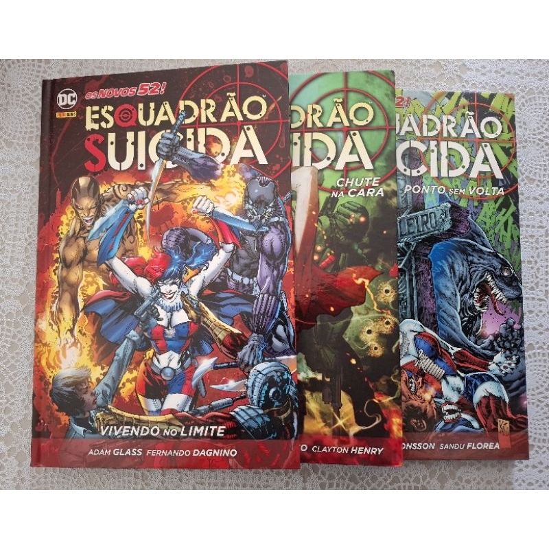 Kit Esquadrão Suicida - Vivendo no Limite, Chute na Cara e Ponto sem Volta  (Os novos 52) Capa Dura