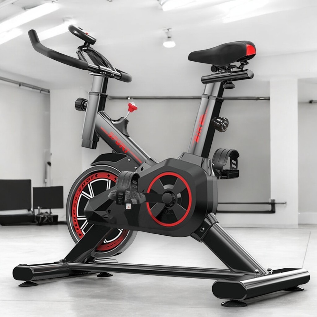 Bicicleta Spinning Ergométrica Para Exercícios Com Monitor Profissional Sport Suporta até 120kg + Squeeze