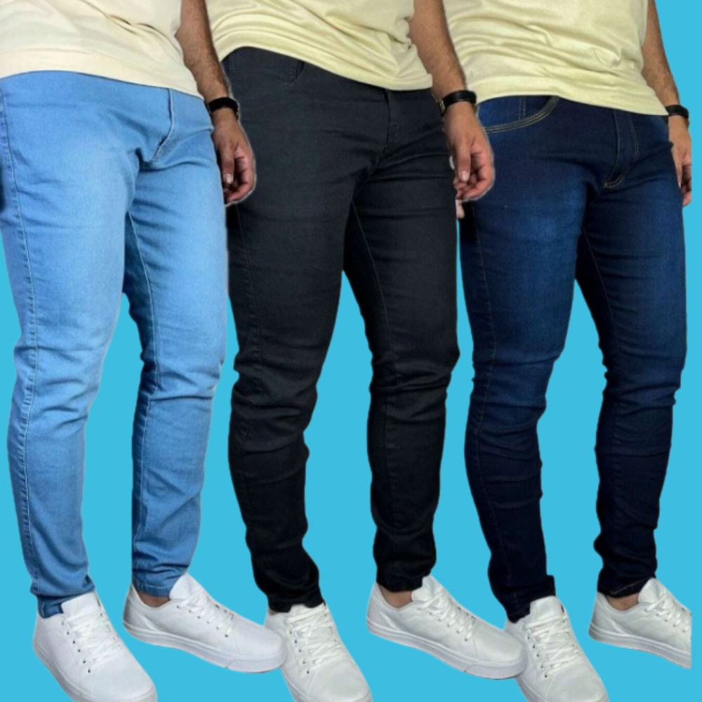 Kit Calça Jeans Básicas Skinny com elastano original NF