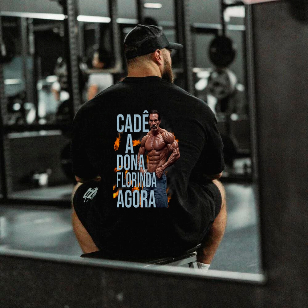 Camisa Oversized Premium Meme Madruga Maromba Frase Academia Treino Confortavel Camiseta