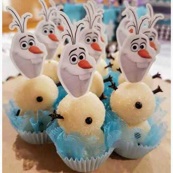 50 Tags Toppers P/ Docinho Beijinho Doces Festa Olaf Olavo Aniversário Frozen