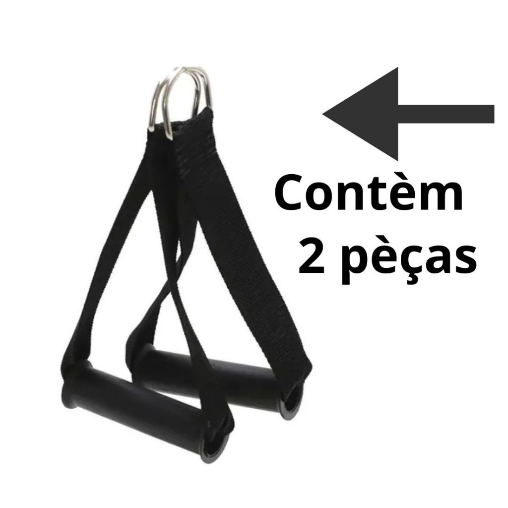 🏆 Par Puxador Estribo Cross Over Nylon Profissional Reforçado - Kit 2 Peças