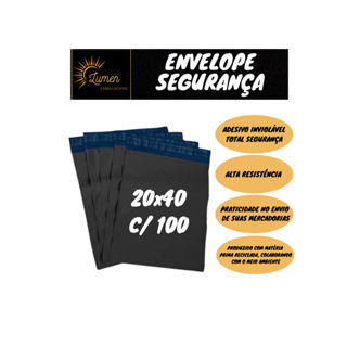 100 Unid. Envelopes De Segurança 20x40 -  Saco Embalagem Para Correio Ecommerce, Envelopes p/ Envios em Oferta na Shopee