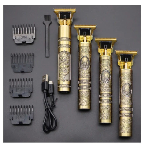 Máquina de Corte Cabelo Vintage t9 0mm Elétrica Sem Fio Profissional em Oferta na Shopee