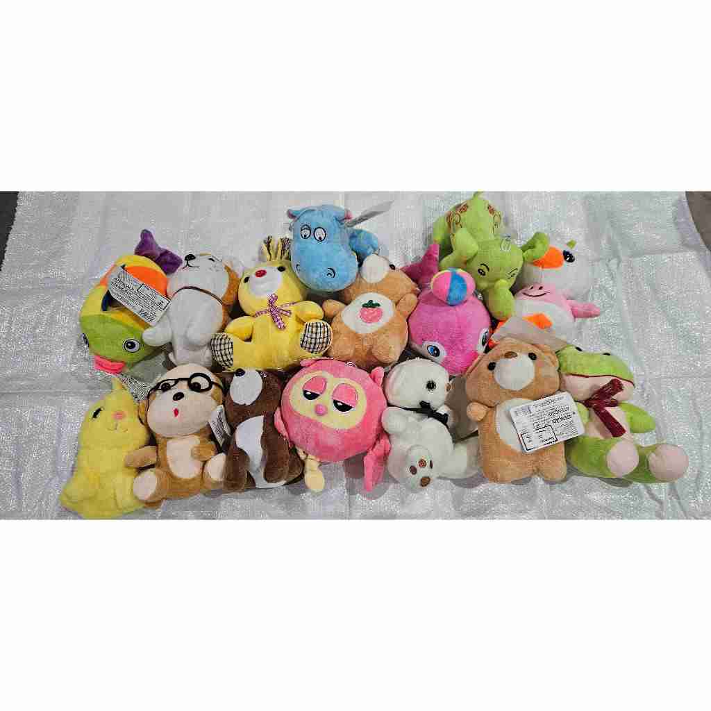 Lote com 15 pelucias importadas 10cm a 20cm ursinho presente maquina grua coleção