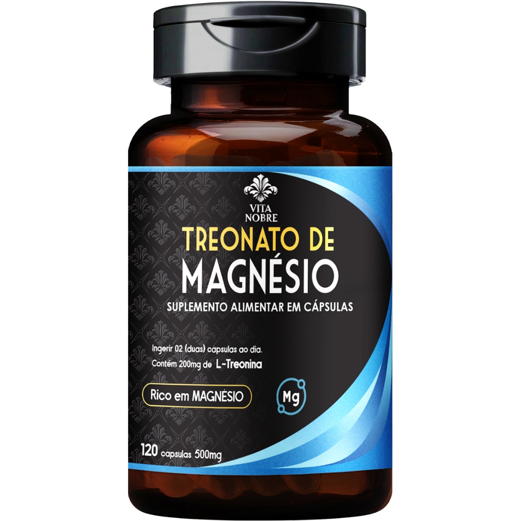 Magnésio L - Treonato 120 Cápsulas - Foco, Memória e Aprendizagem - Vita Nobre