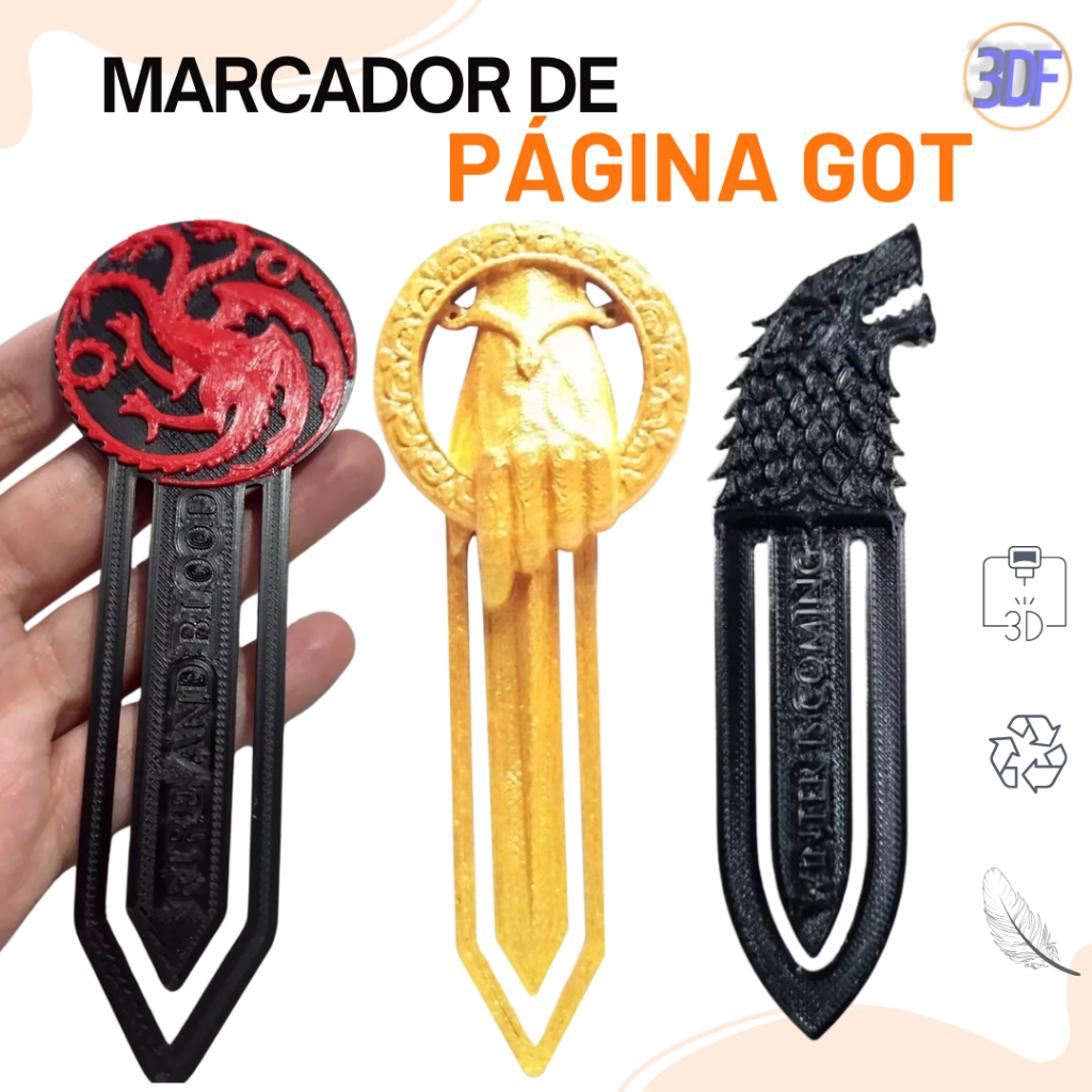 Marcador de página série Game Of Thrones
