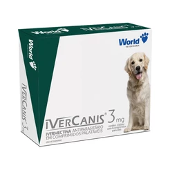 Ivercanis Antipulgas e Carrapatos 3mg - Cx 4 Comp.