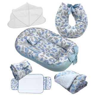 Kit Ninho Redutor + Almofada Amamentação + Trocador Portátil + Coberdrom + Mosquiteiro Par...