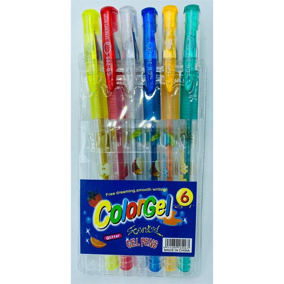 kit 6 Cores Caneta Gel Diversas Coloridas Para Desenhos Infantis pintura Com glitte em Oferta na Shopee