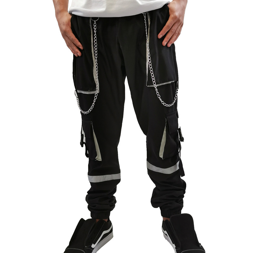 calça cargo tactel modelo moda com bolsos grandes Masculina