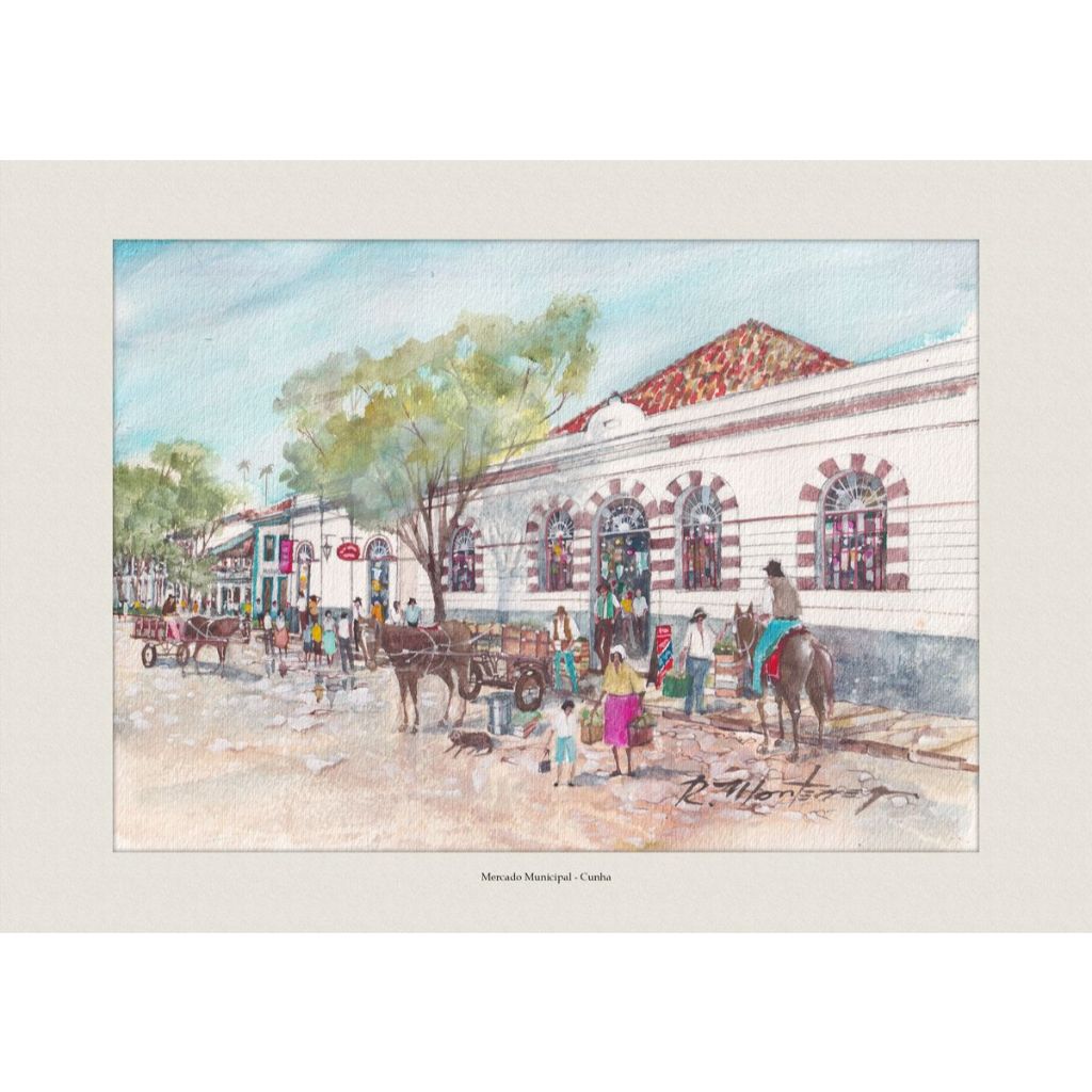 Mercado Municipal - Cunha | Quadro Decorativo | Decoração Elegante | A4