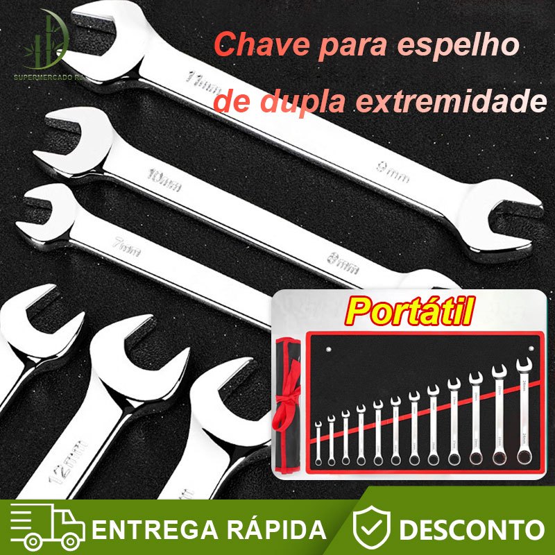 Conjunto de chave combinada profissional aço carbono combinação fixa chave em Oferta na Shopee