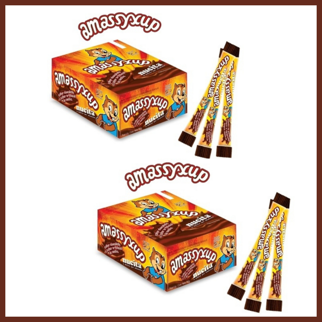 Kit 2 Caixas de Nucita Amassyxup Creme de Avelãs e Chocolate