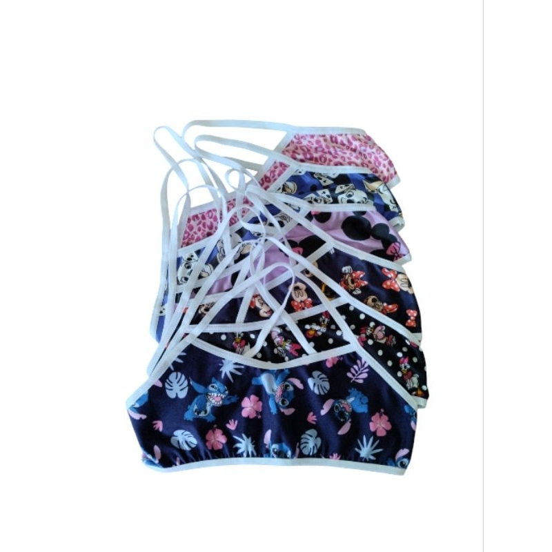 kit 5 TOP juvenil infantil ESTAMPADO menina moça confortável microfibra