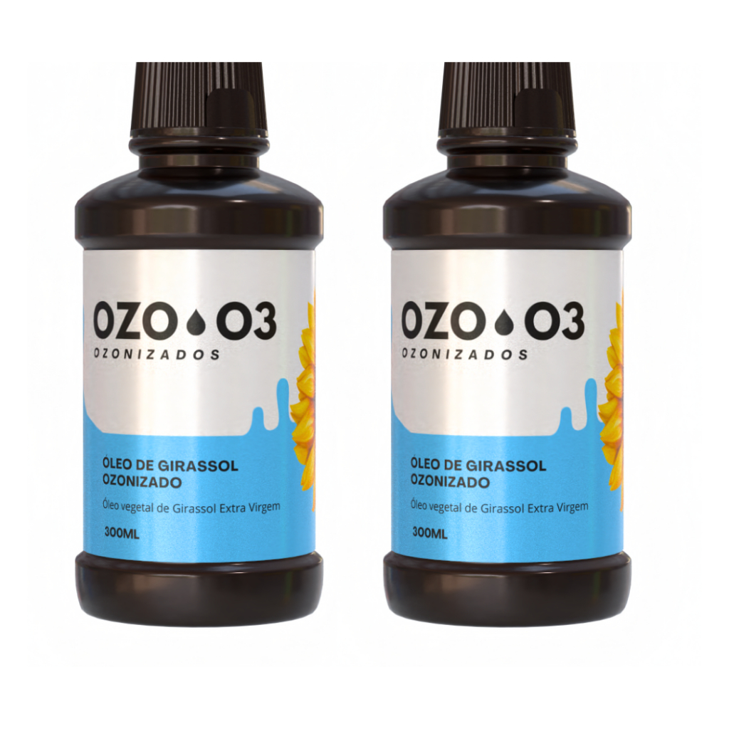 Combo 2 Un Óleo De Girassol Ozonizado 300ml Ozônio