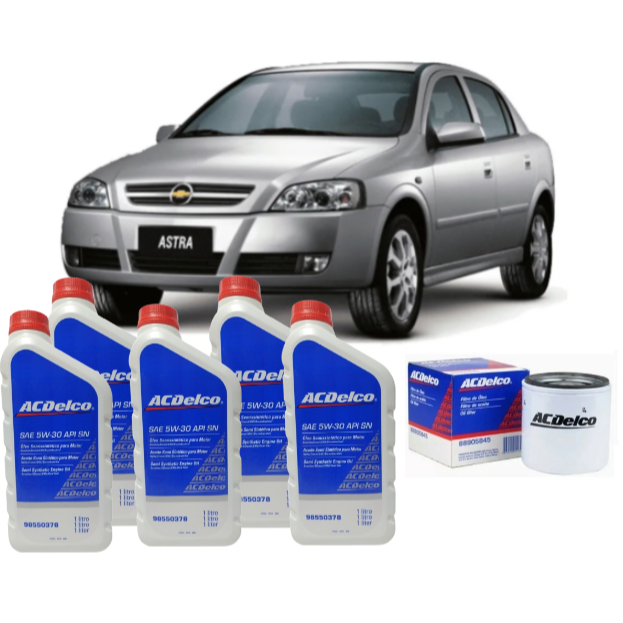Kit Óleo para GM Astra 2.0 1999 -2011 ACDelco 5w30 Semisintético+ Filtro Óleo+Etiqueta controle Óleo em Oferta na Shopee
