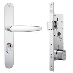 Fechadura Stam Estreita Espelho Inox 601-602/33 Serralheiro Porta De Alumínio