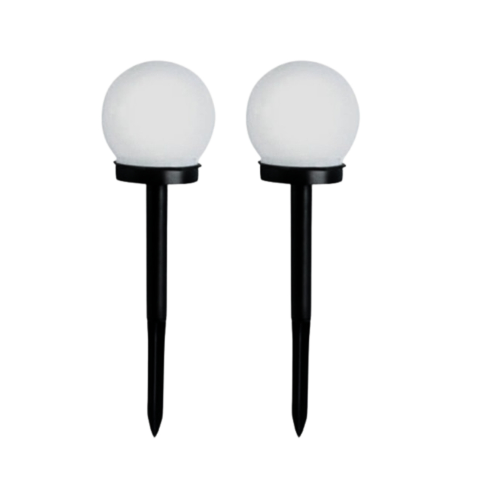 Kit Led Baliza Solar 8H de operação Jardim Área Externa Redonda Recarregável 2UN 4UN 6UN 8UN UNI em Oferta na Shopee