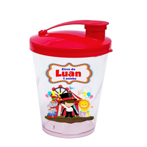 40 Copos Baby Shake 220ml C/ Tampa Personalizado Fazemos Qualquer Tema — imagem 2 de 2