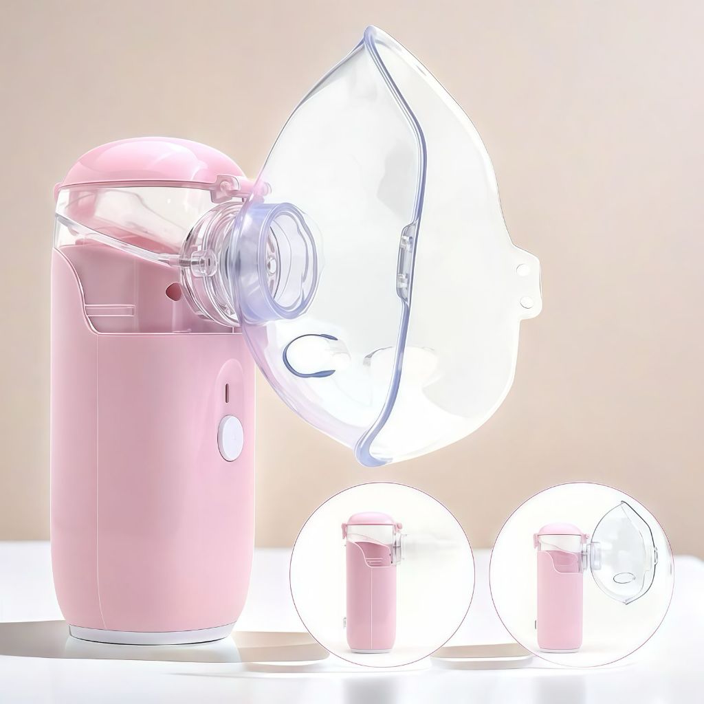 Inalador Ultra-Sônico Portátil Nebulizador Silencioso para Asma Ajustável para Adultos e C...