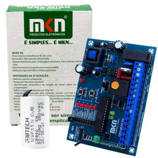 Placa Central Mkn Gr2 Mix Universal Motor Portão Com Capacitor 12uf em Oferta na Shopee