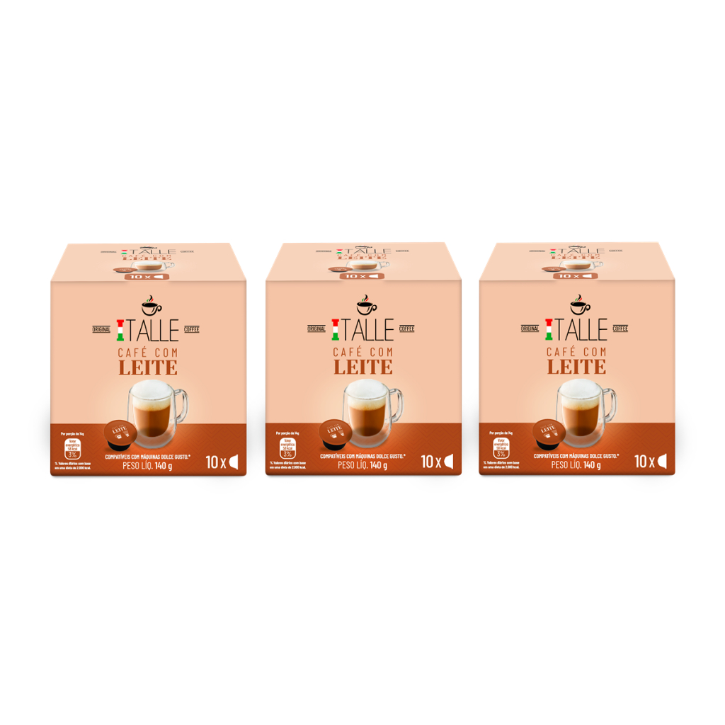 Cápsulas Café Com Leite Dolce Gusto Compatíveis Café 30 Capsulas em Oferta na Shopee