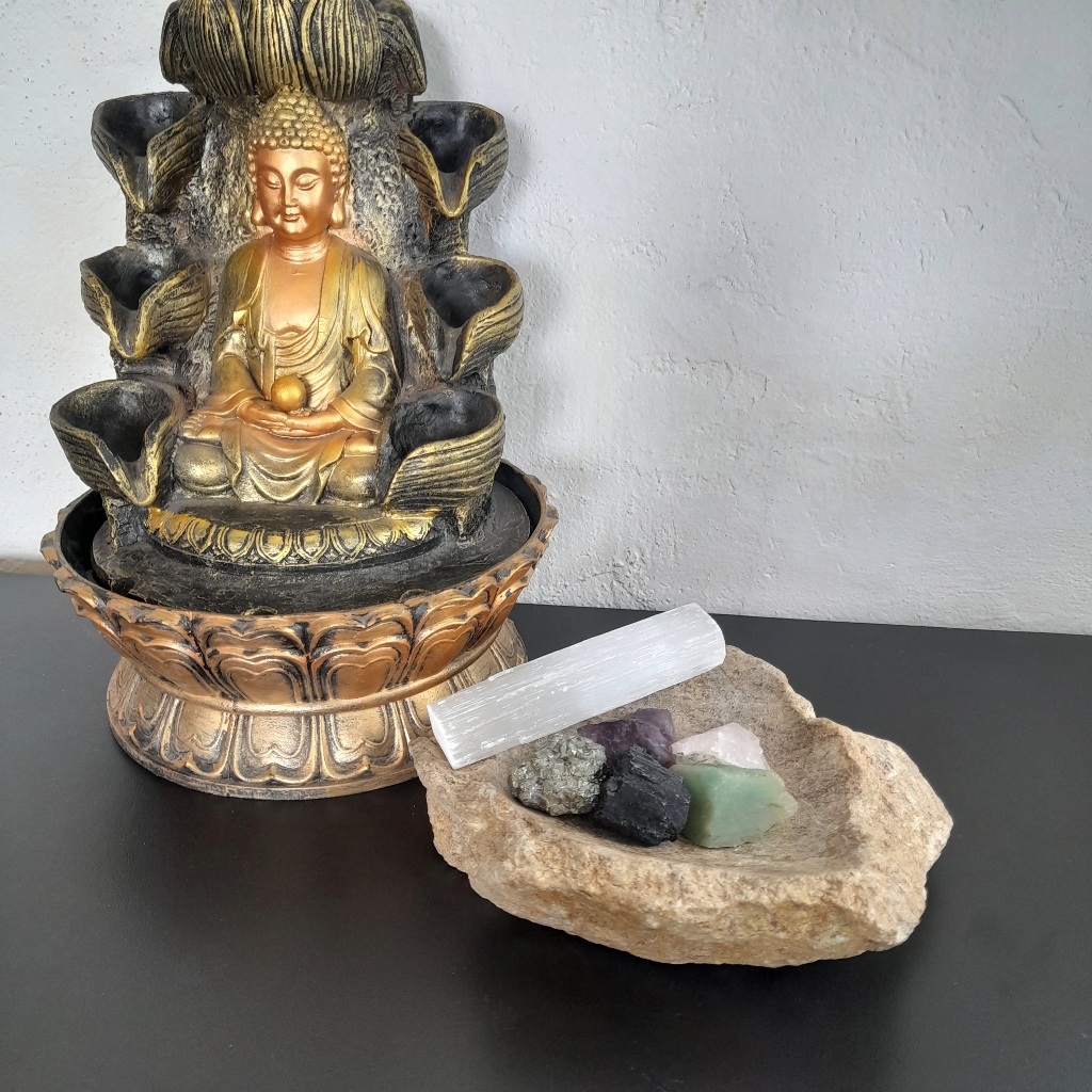 Kit de Cristais para Iniciantes - bastão de selenita, quartzo rosa, quartzo verde, ametista...