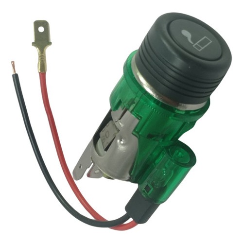 Acendedor De Cigarro Para Carro Universal Carregador USB Automotivo Isqueiro Led Verde 12v
