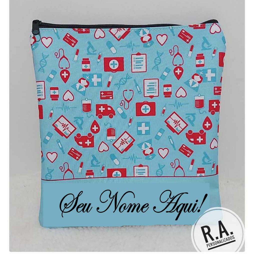 Porta jaleco Enfermagem Personalizado com o SEU NOME!