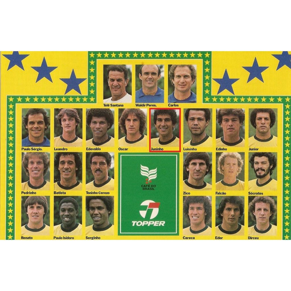 Poster Retrô -   Seleção Brasileira 1982    - Decora  -   33 Cm X 48 Cm
