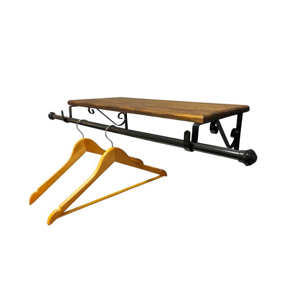 Suporte Arara Com Prateleira E Varão (25x80) em Oferta na Shopee