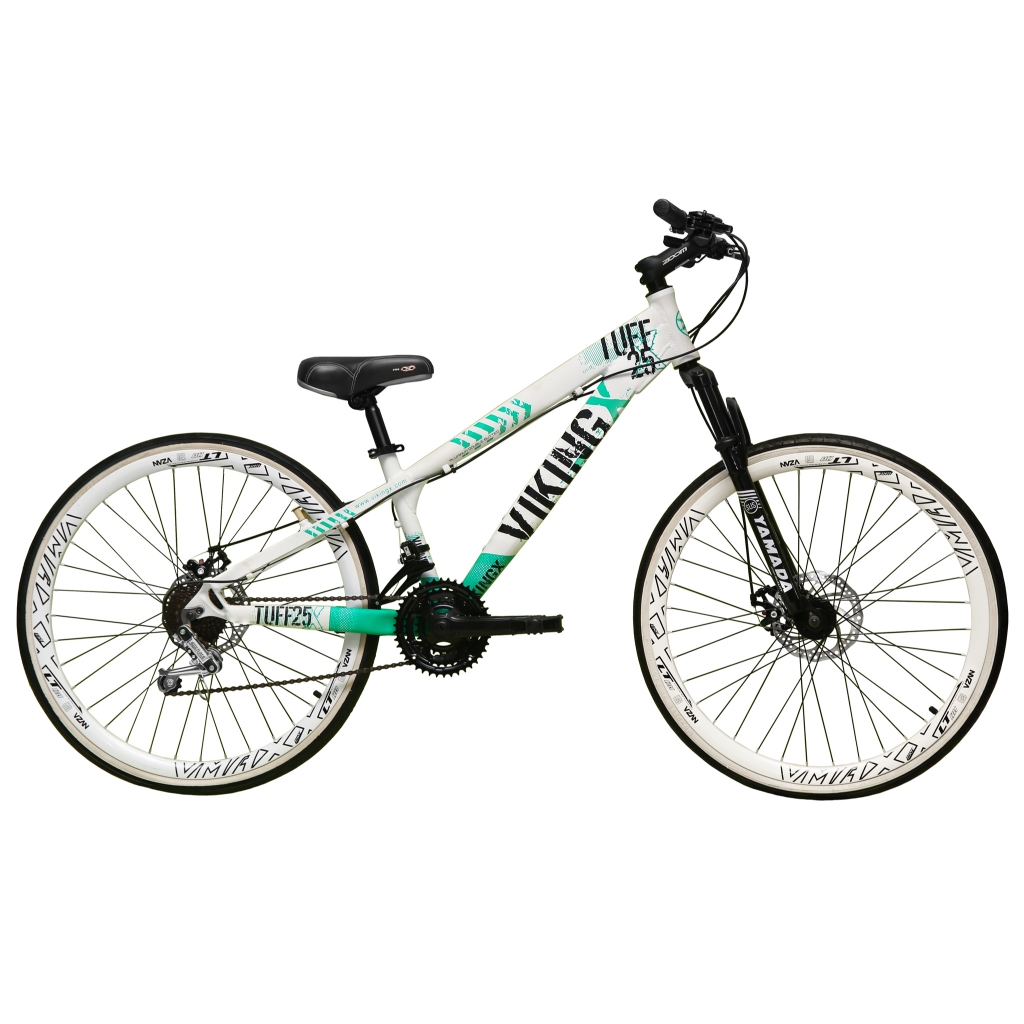 Bicicleta Aro 26 Vikingx Tuff X25 X30 X35 Alumínio 21v Freio Disco Aro Vzan Vmaxx Branco Dh Freeride