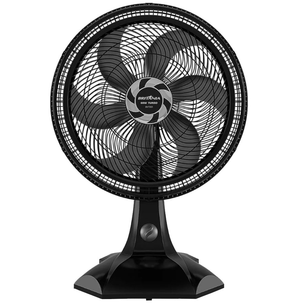 Ventilador De Mesa / Parede Britânia BVT301 Turbo 6 Pás 30cm Tecnologia Maxx Force 60W em Oferta na Shopee