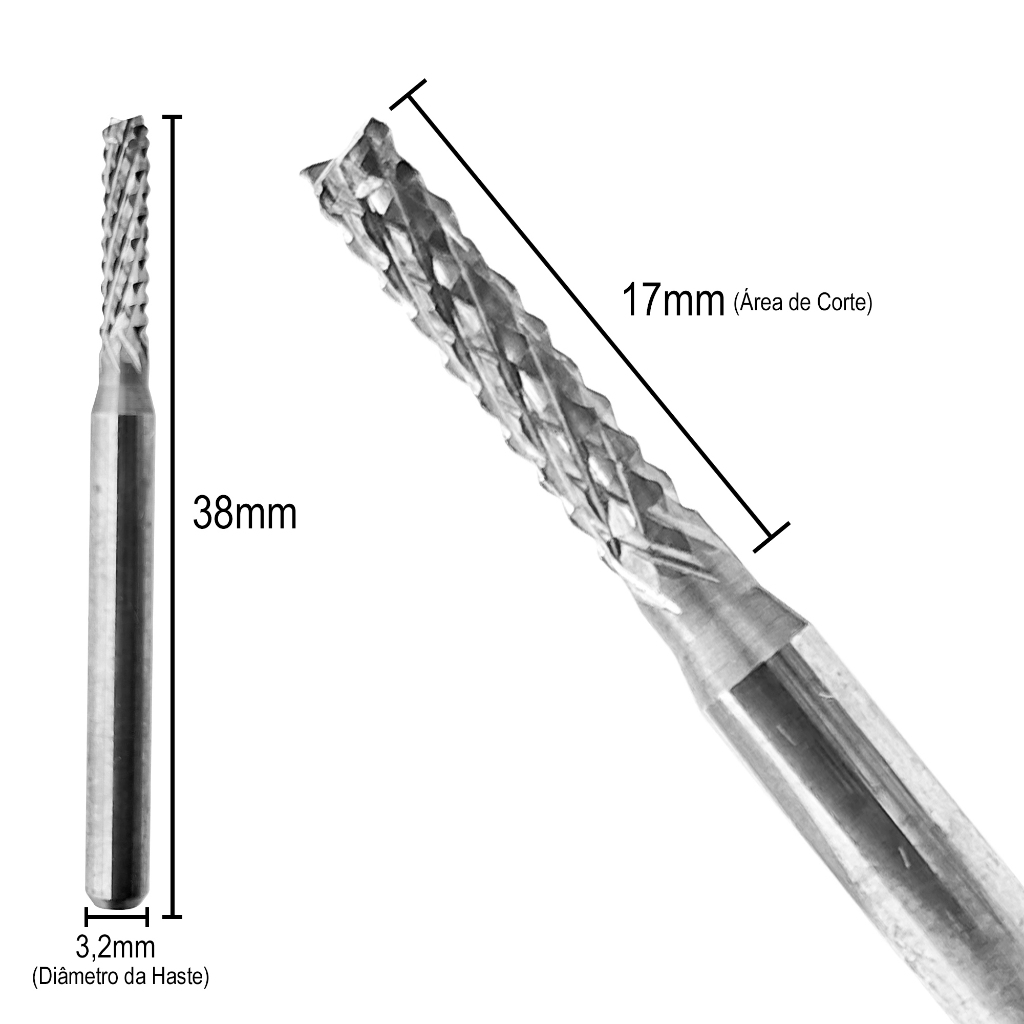 25 Mini Fresas 2,3mm Metal Duro Corte Rotativo MDF PVC PCI PCB Alta Precisão Carbono de Tungstênio