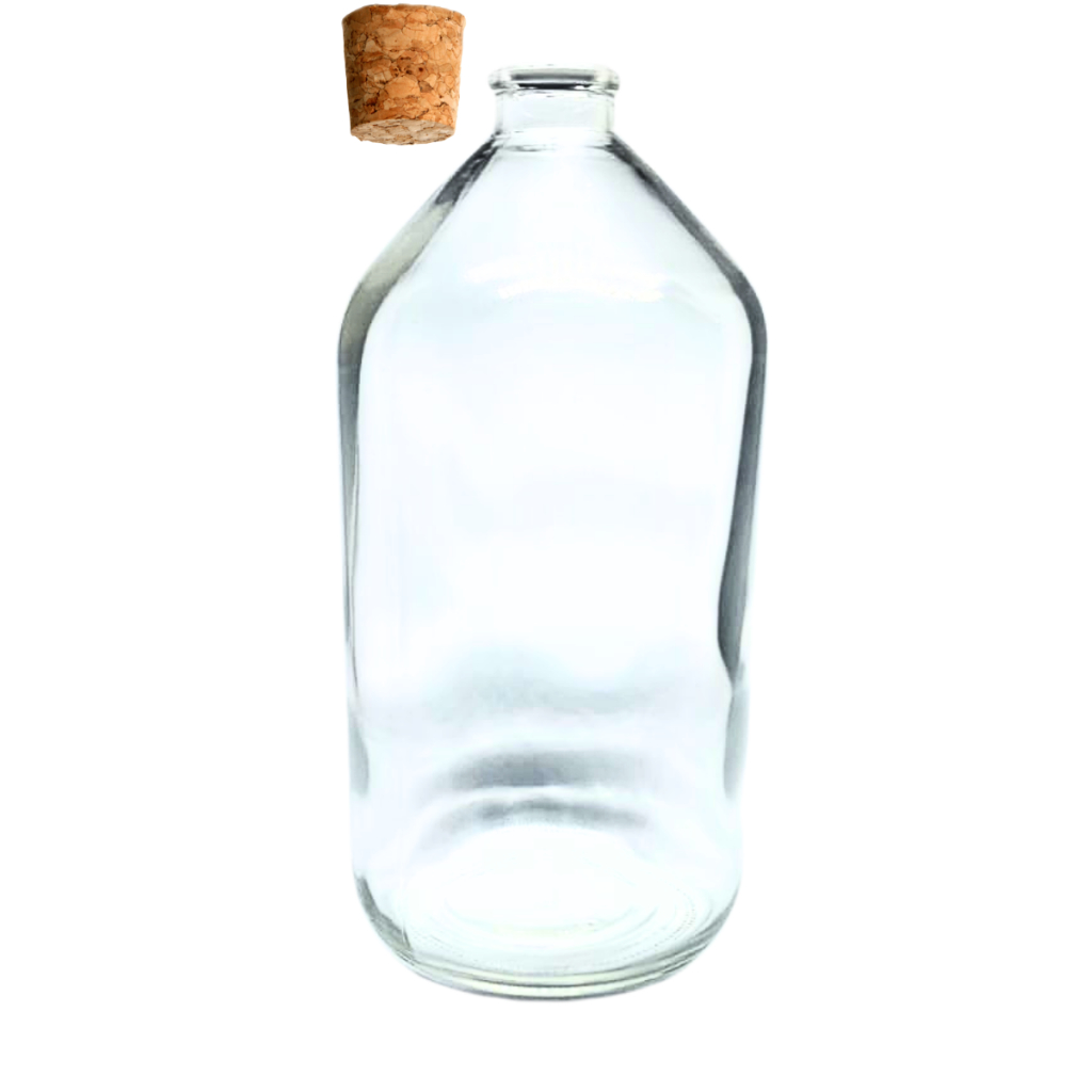 05 Garrafa de Vidro de 500ml com Rolha boca 20mm Suco Vinho Licor Kombucha Terrário Artesanato em Oferta na Shopee