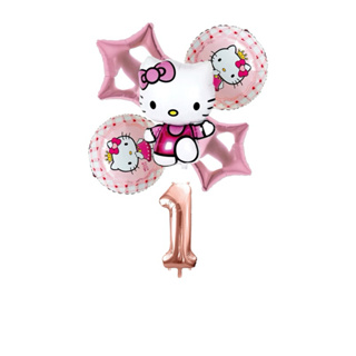 kit 6 Balão Metalizado Hello Kitty /Estrela/Redondo em Oferta na Shopee