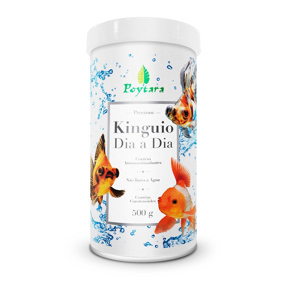 Poytara Kinguio Dia a Dia - Pote 500g - Ração Peixes
