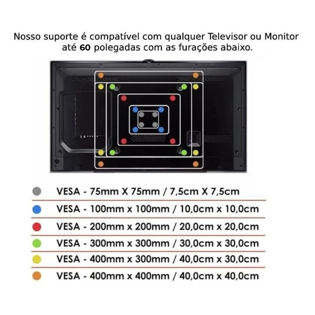 Suporte Tv Tri Articulado Lcd Led Plasma 22 A 55 Pol para parede 32 40 42 43 47 50 52 55 56 polegada