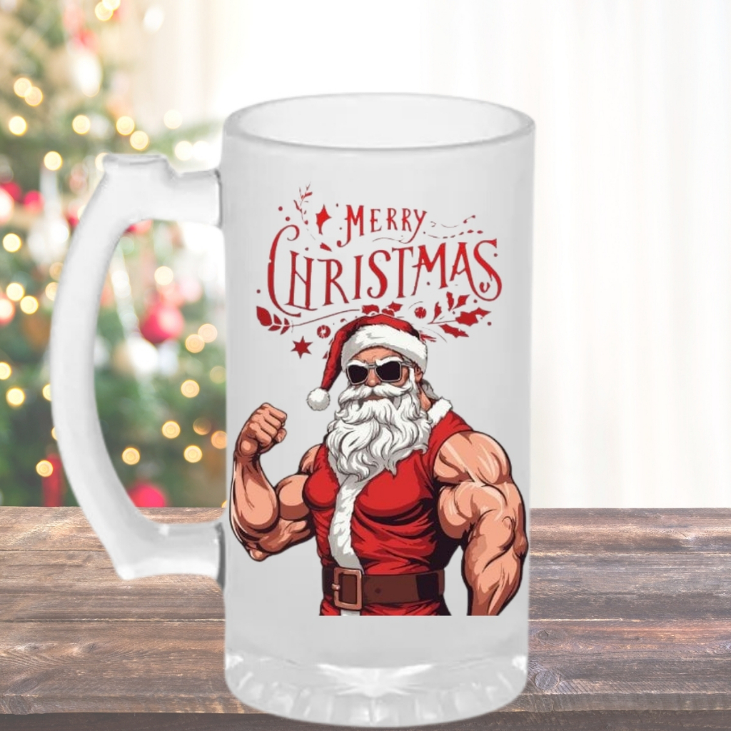 Caneca Chopp Cerveja Natal personalizada com o nome + caixa  presente bebida copo  xicara vaso amigo