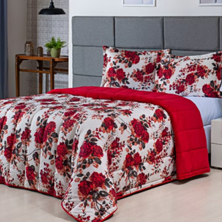 EDREDON CASAL ESTAMPADO AVULSO 1 PEÇA (ESTAMPAS SORTIDAS) em Oferta na Shopee