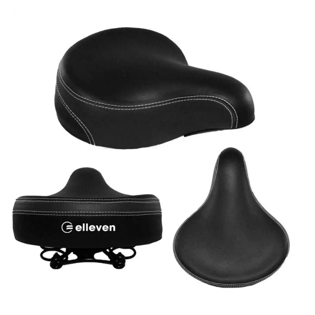 Banco Selim Bicicleta Largo Elleven Beach 2 Molas Bike Gde Cor Preto