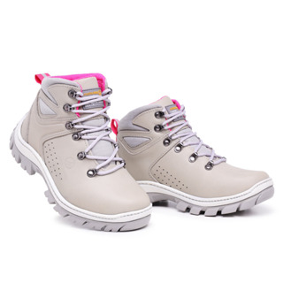 Bota Em Couro Feminina Para Trabalho com CA Palmilha Gel Coturno Confortável Promoção em Oferta na Shopee