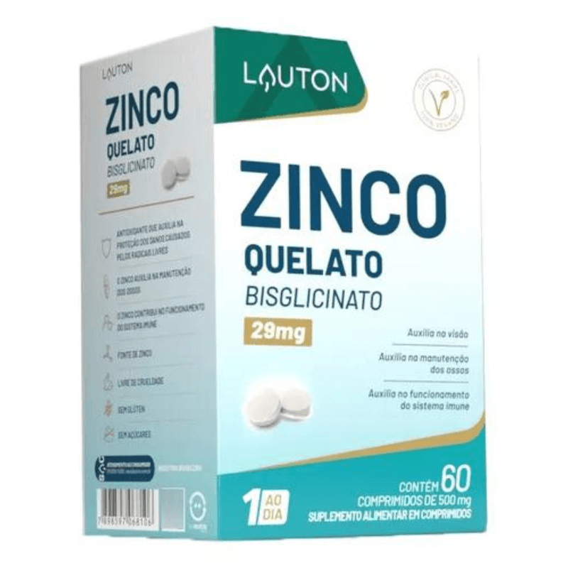 Zinco Quelato 29mg - 60 comprimidos