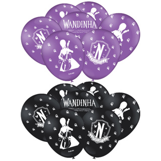 Bexigas Balões Wandinha C/25 Unidades Festcolor em Oferta na Shopee