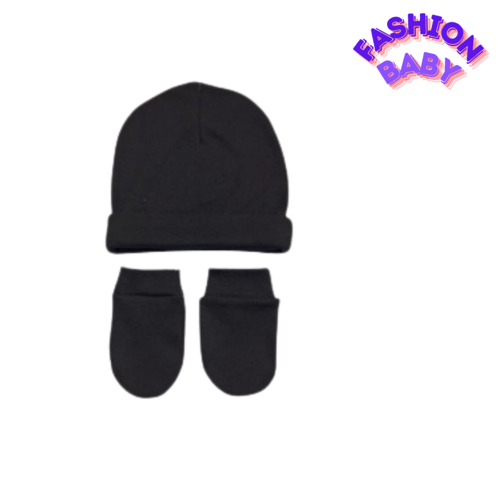 Kit Touca e Luva para Bebê em Suedine 100% Algodão Confortável e Macio em Oferta na Shopee