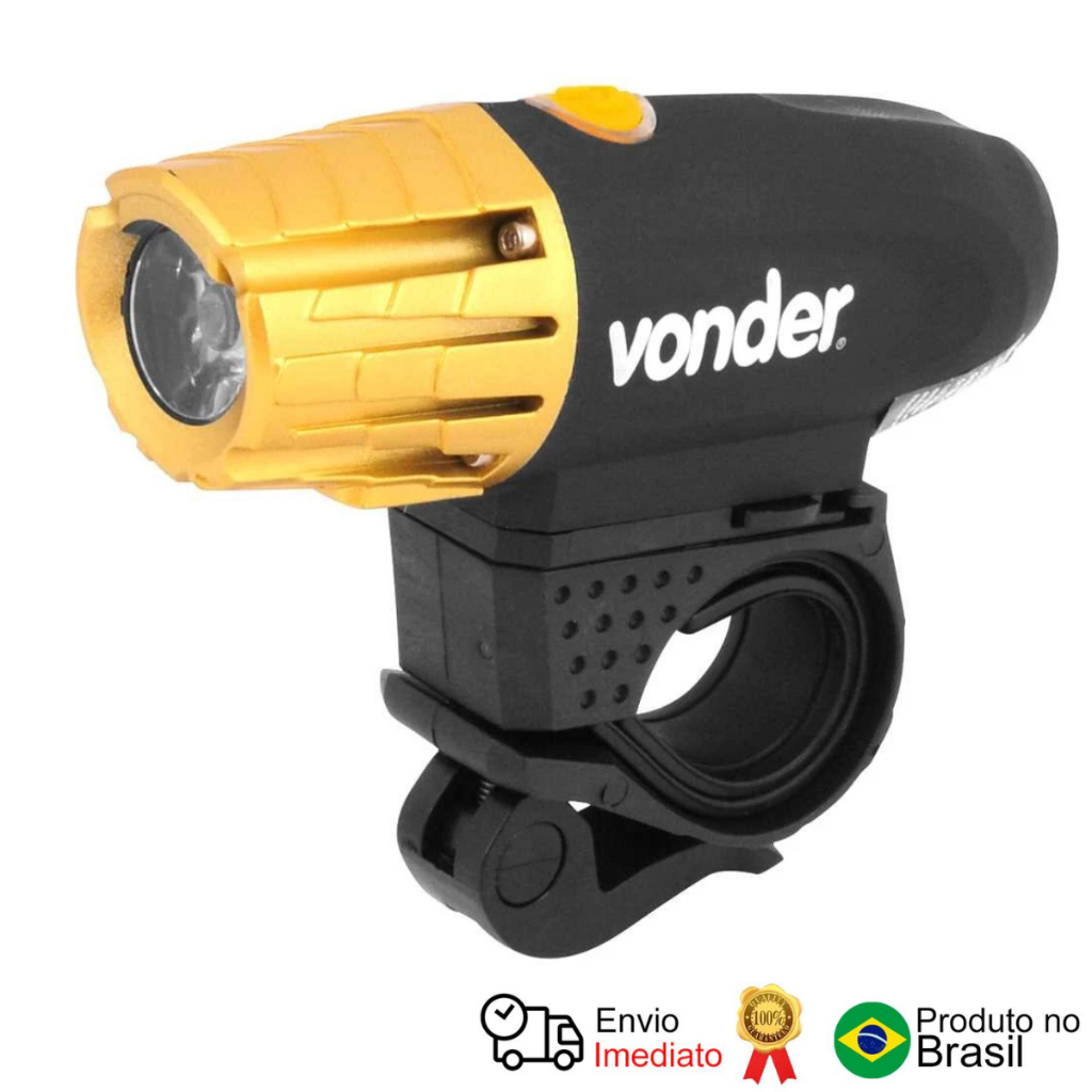 Lanterna Dianteira Para Bicicleta Recarregável Vonder em Oferta na Shopee