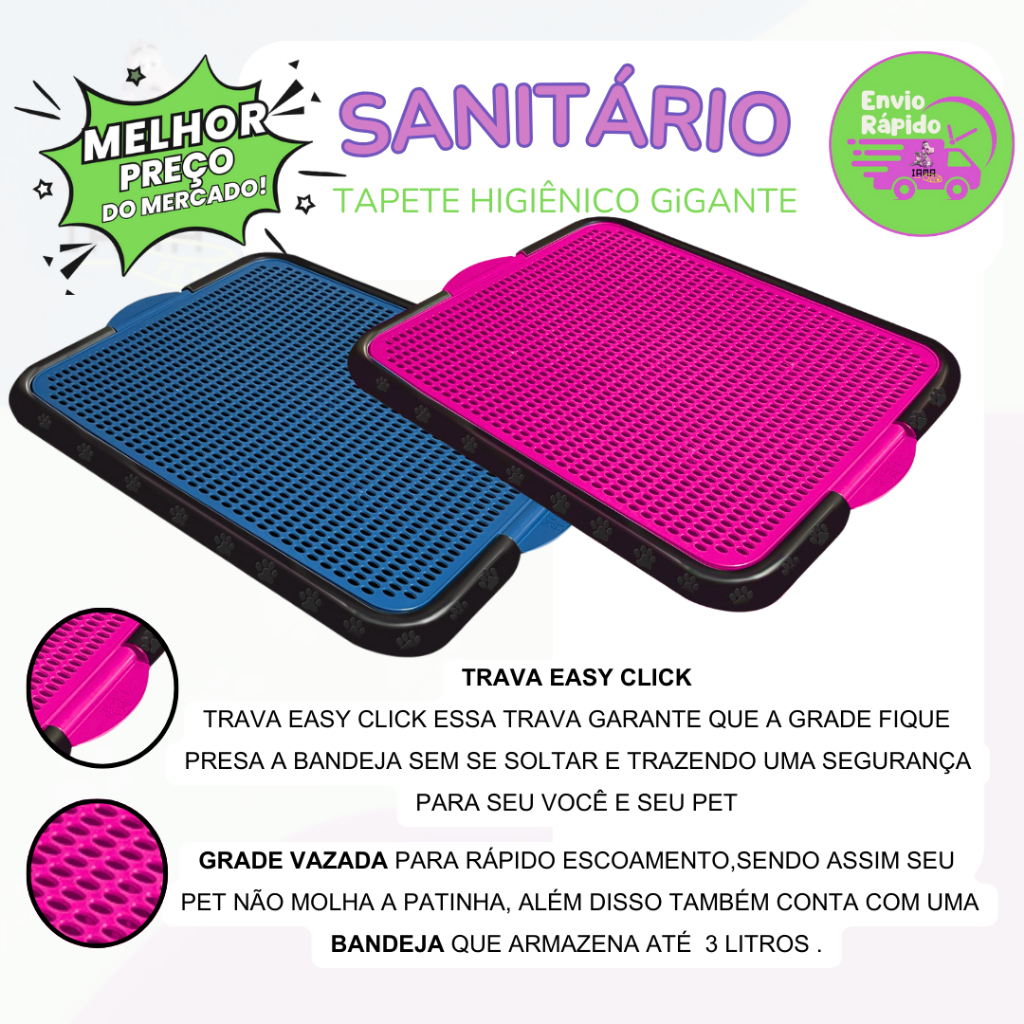 Tapete Sanitário Higiênico banheiro  Educador Canino Xixi pode Pet care lavável pronta entrega em Oferta na Shopee